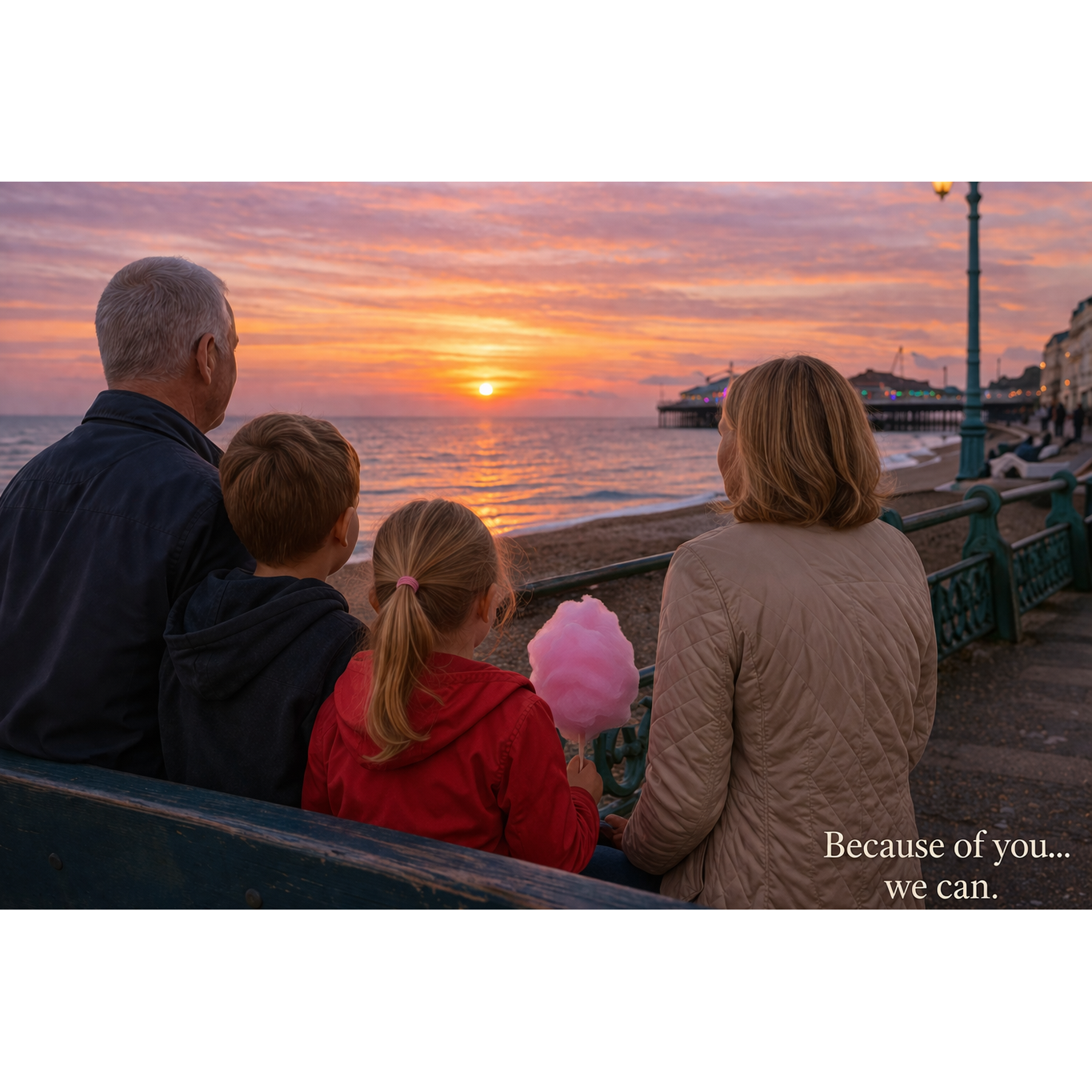 “Because of you… we can.” – Thank You Postcard