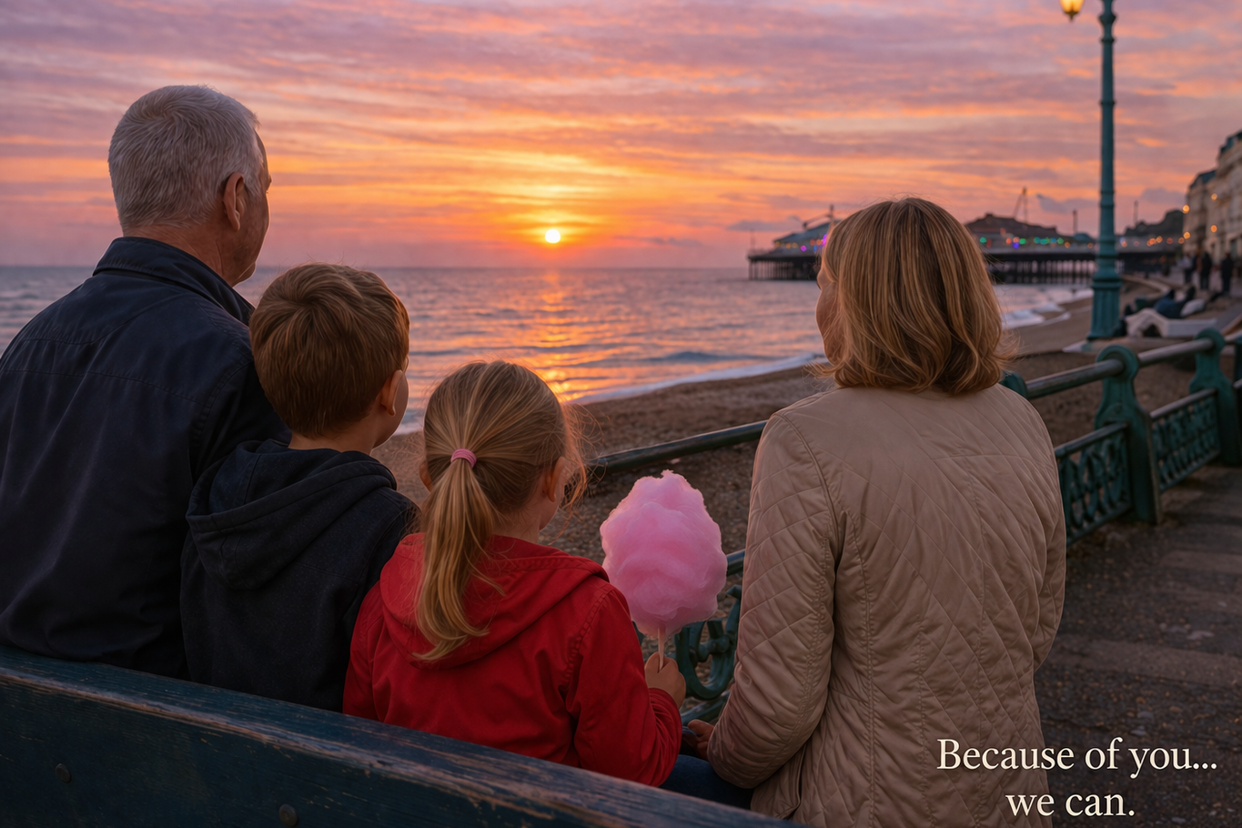 “Because of you… we can.” – Thank You Postcard