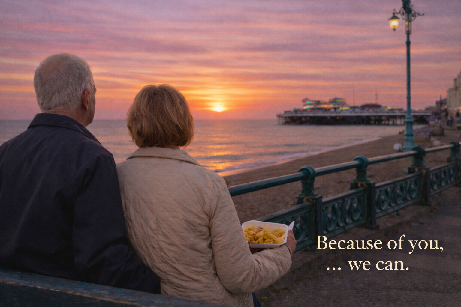 “Because of you… we can.” – Thank You Postcard